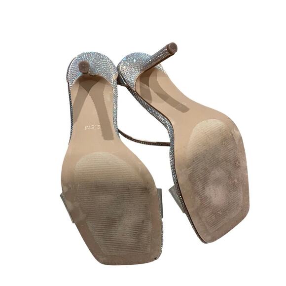 Betsey Johnson Woman's Rhinestone High Heel SB-Cole Champagne Size US 8.5 - Picture 9 of 11